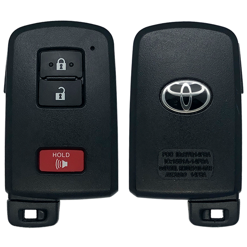 2013 Toyota Prius C Smart Remote Key Fob 3B (FCC: HYQ14FBA, G Board, P/N: 89904-52290)