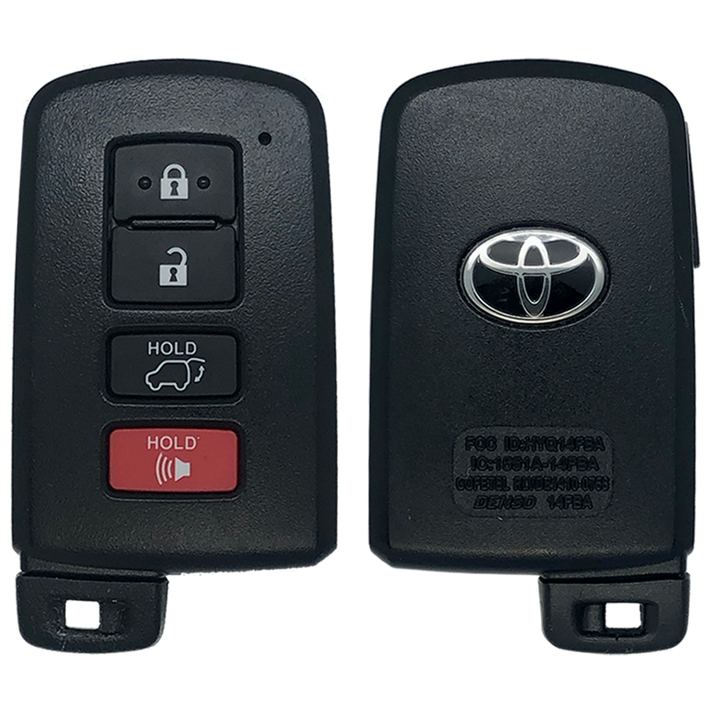 2019 Toyota Sequoia Smart Remote Key Fob 4B (FCC: HYQ14FBA, AG Board, P/N: 89904-0E121)