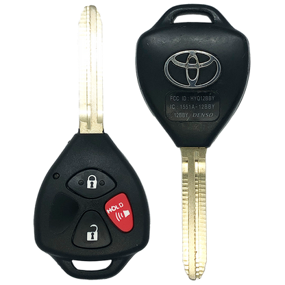 2012 Toyota Yaris Remote Head Key Fob 3B (FCC: HYQ12BBY, G Chip, P/N: 89070-35170)