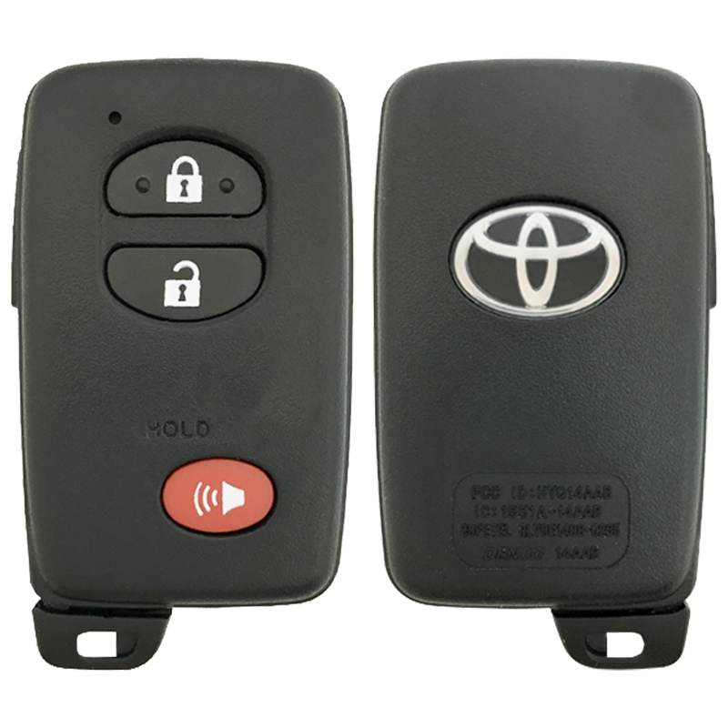 2014 Toyota Venza Smart Remote Key Fob 3B (FCC: HYQ14ACX, GNE Board P/N: 89904-47230)