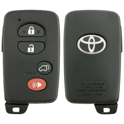 2010 Toyota Highlander Smart Remote Key Fob 4B w/ Hatch (FCC: HYQ14AAB, 0140 Number Board, P/N: 89904-48110)