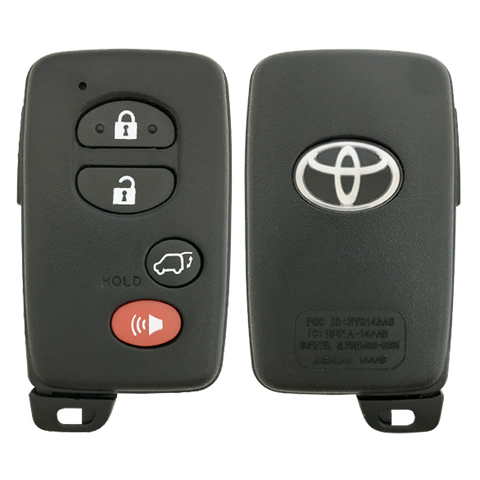 2012 Toyota Highlander Smart Remote Key Fob 4B w/ Hatch (FCC: HYQ14AAB, 0140 Number Board, P/N: 89904-48110)