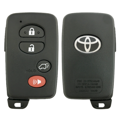 2011 Toyota Highlander Smart Remote Key Fob 4B w/ Hatch (FCC: HYQ14AAB, 0140 Number Board, P/N: 89904-48110)