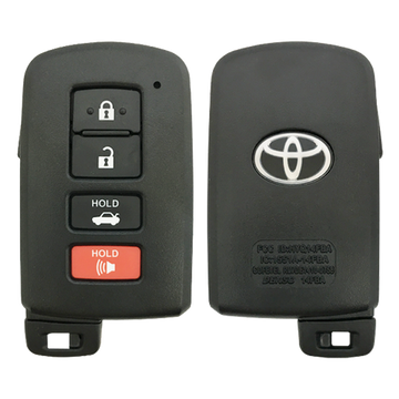 2016 Toyota Camry Smart Remote Key Fob 4B w/ Trunk (FCC: HYQ14FBA, 0020 Electronics G Board, P/N: 89904-06140)