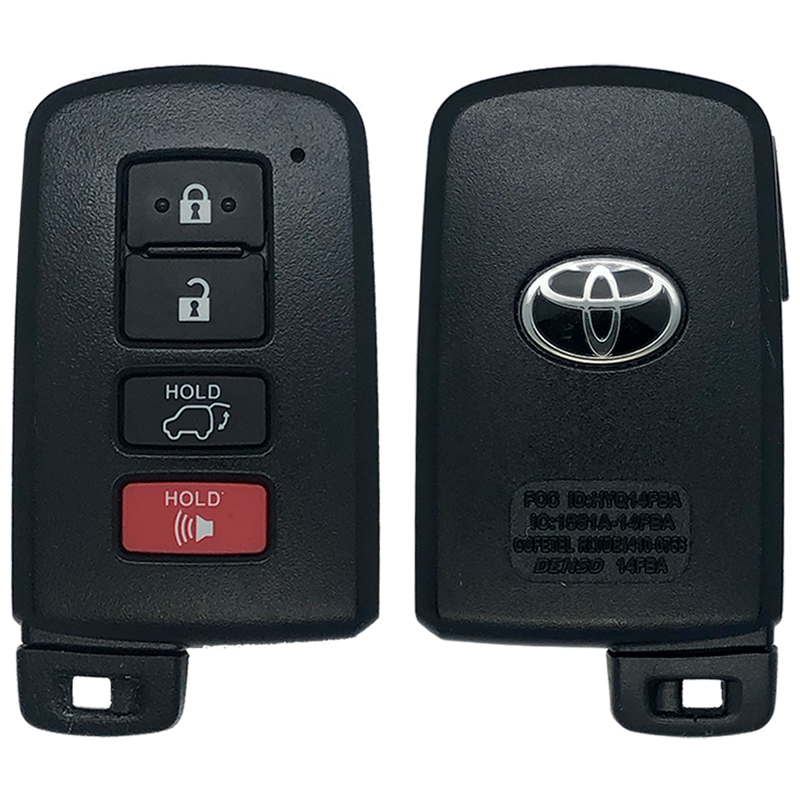 2015 Toyota RAV4 Smart Remote Key Fob 4B w/ Hatch (FCC: HYQ14FBA, 0020 Electronics, P/N: 89904-0R080)