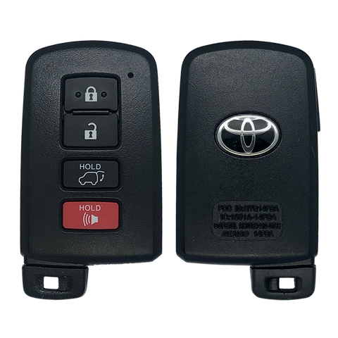 2016 Toyota RAV4 Smart Remote Key Fob 4B w/ Hatch (FCC: HYQ14FBA, 0020 Electronics, P/N: 89904-0R080)