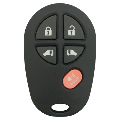 2016 Toyota Sienna Keyless Entry Remote Key Fob 5B w/ Power Sliding Doors (FCC: GQ43VT20T, P/N: 89742-AE030)