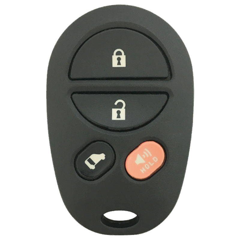 2005 Toyota Sienna Keyless Entry Remote Key Fob 4B w/ Sliding Door (FCC: GQ43VT20T, P/N: 89742-08100)