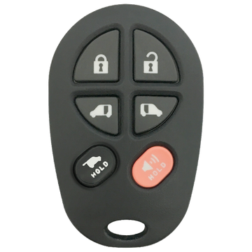 2013 Toyota Sienna Keyless Entry Remote Key Fob 6B w/ Sliding Doors, Hatch (FCC: GQ43VT20T, P/N: 89742-AE050)