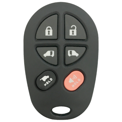 2013 Toyota Sienna Keyless Entry Remote Key Fob 6B w/ Sliding Doors, Hatch (FCC: GQ43VT20T, P/N: 89742-AE050)