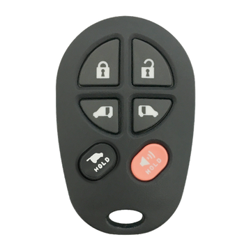 2014 Toyota Sienna Keyless Entry Remote Key Fob 6B w/ Sliding Doors, Hatch (FCC: GQ43VT20T, P/N: 89742-AE050)