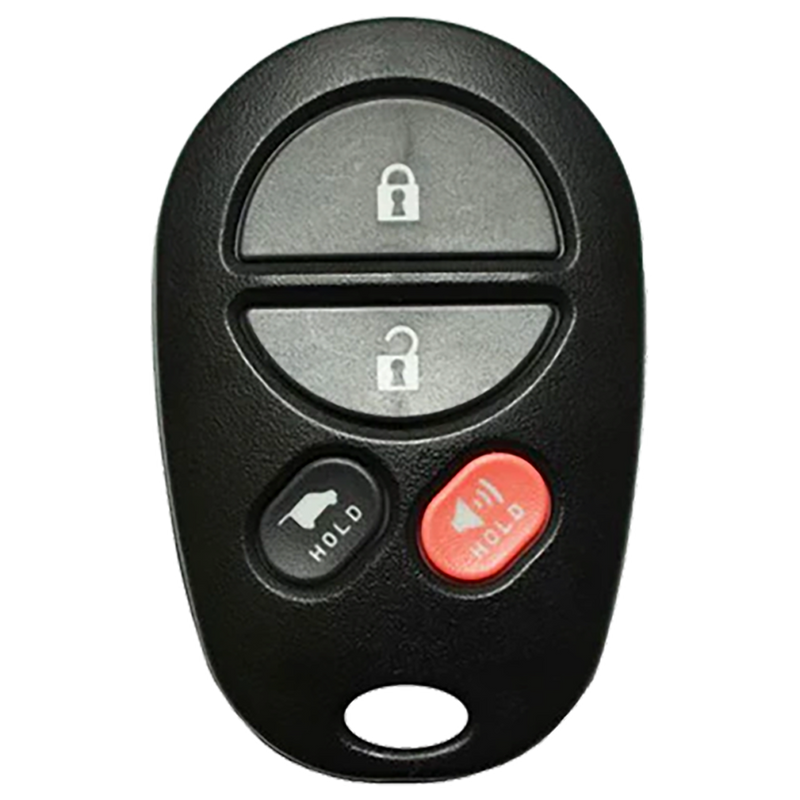2011 Toyota Sequoia Keyless Entry Remote Key Fob 4B w/ Hatch (FCC: GQ43VT20T, P/N: 89742-0C040)