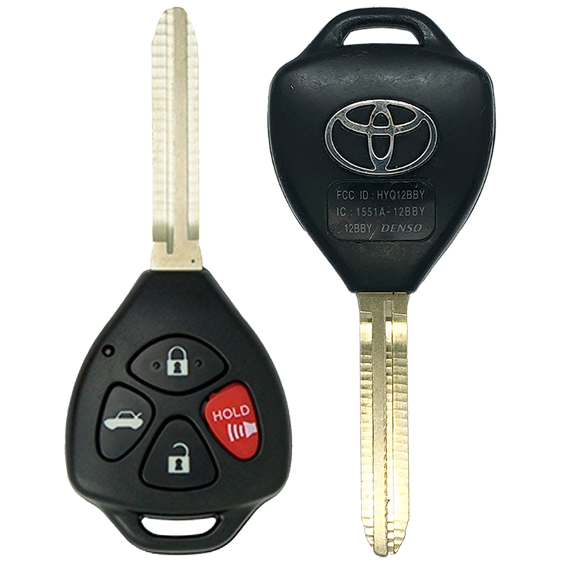 2013 Toyota Yaris Remote Head Key Fob 4B w/ Trunk (FCC: HYQ12BBY, G Chip, P/N: 89070-06500)