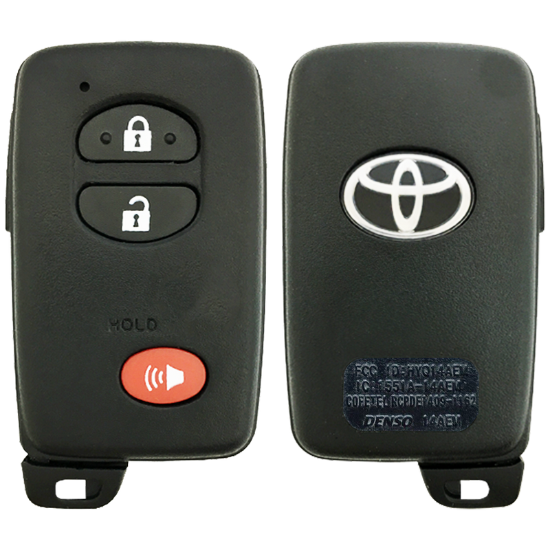 2012 Toyota RAV4 Smart Remote Key Fob 3B (FCC: HYQ14AEM, GNE Board 6601, P/N: 89904-0R060)